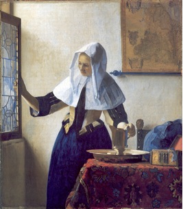 Figura 1. Mujer con jarra de agua, Óleo sobre lienzo. Jan Vermeer, 1660.