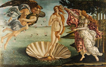 El nacimiento de Venus de Botticelli.