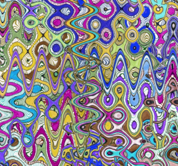 En honor a Klee, técnica mixta, 30 x 30 cms, 2015