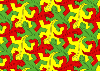 Figura 6. Teselado formado por polígonos en forma de lagartija.