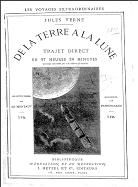 Figura 1. Portada “De la Tierra a la Luna” por J. Verne
