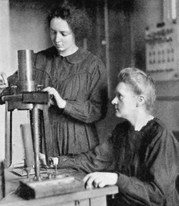 Irene y Marie Curie, 1925.