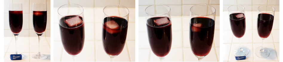 Figura 2. El hielo en el vino con sal se disuelve más lentamente