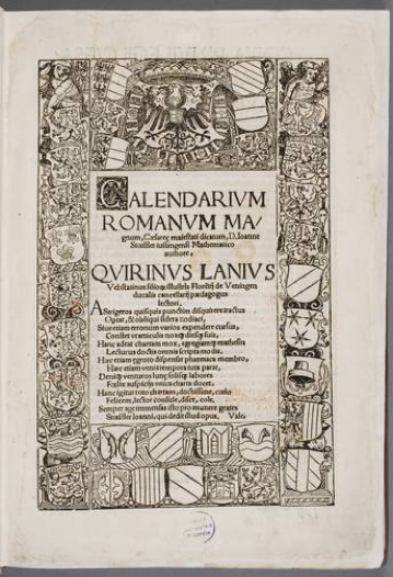 Figura 3. Los cabellos fueron encontrados en el libro 'Calendarium Romanum Magnum' de Johannes Stoeffler, de 1518, un manual que Copérnico utilizó durante toda su vida y que los suecos se llevaron durante las guerras polaco-suecas del siglo XVII.